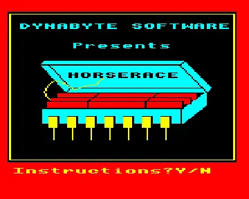 Horse Race (198x)(Dynabyte Software) screen shot title